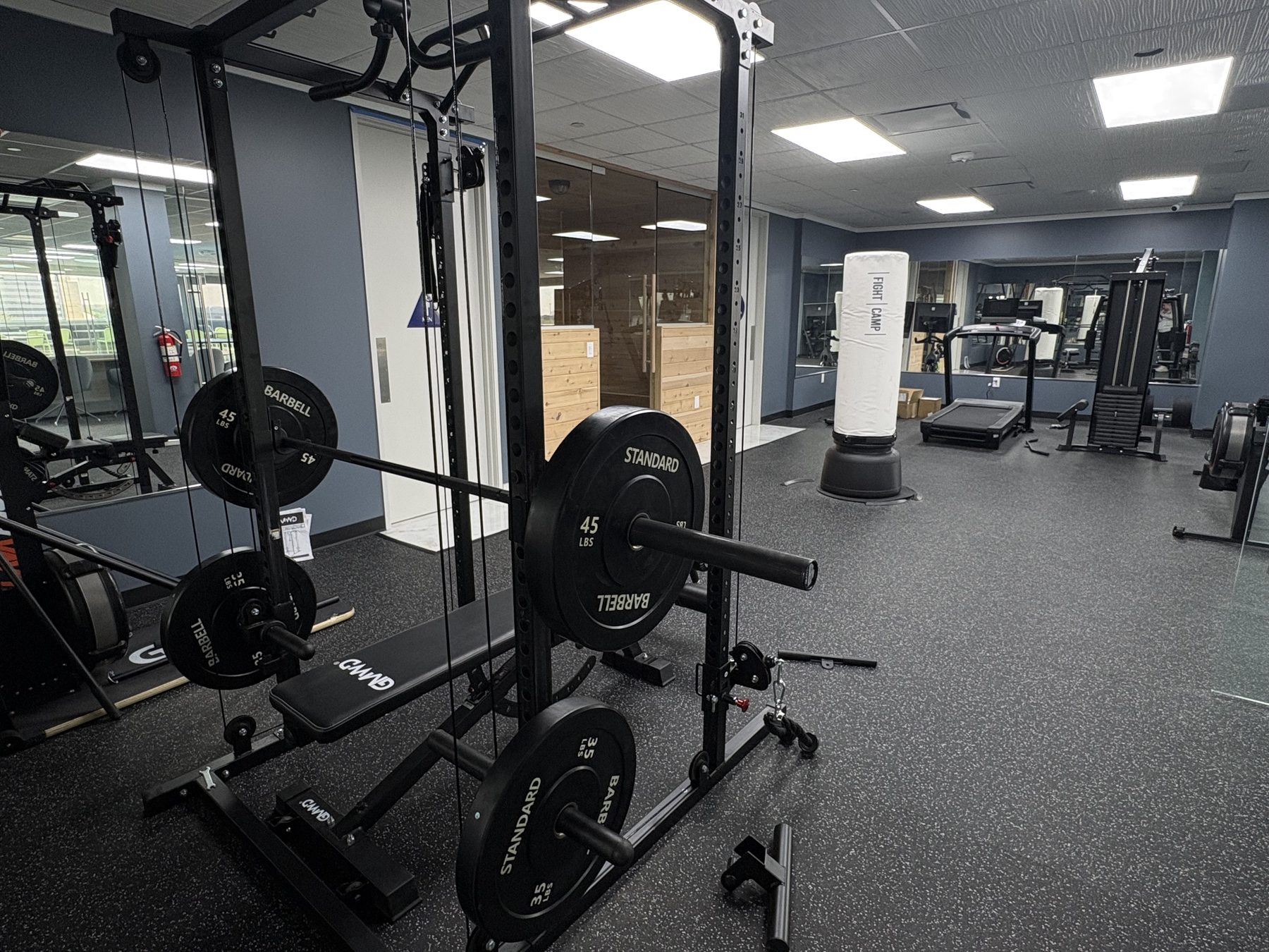 The gym at Dynagen HQ