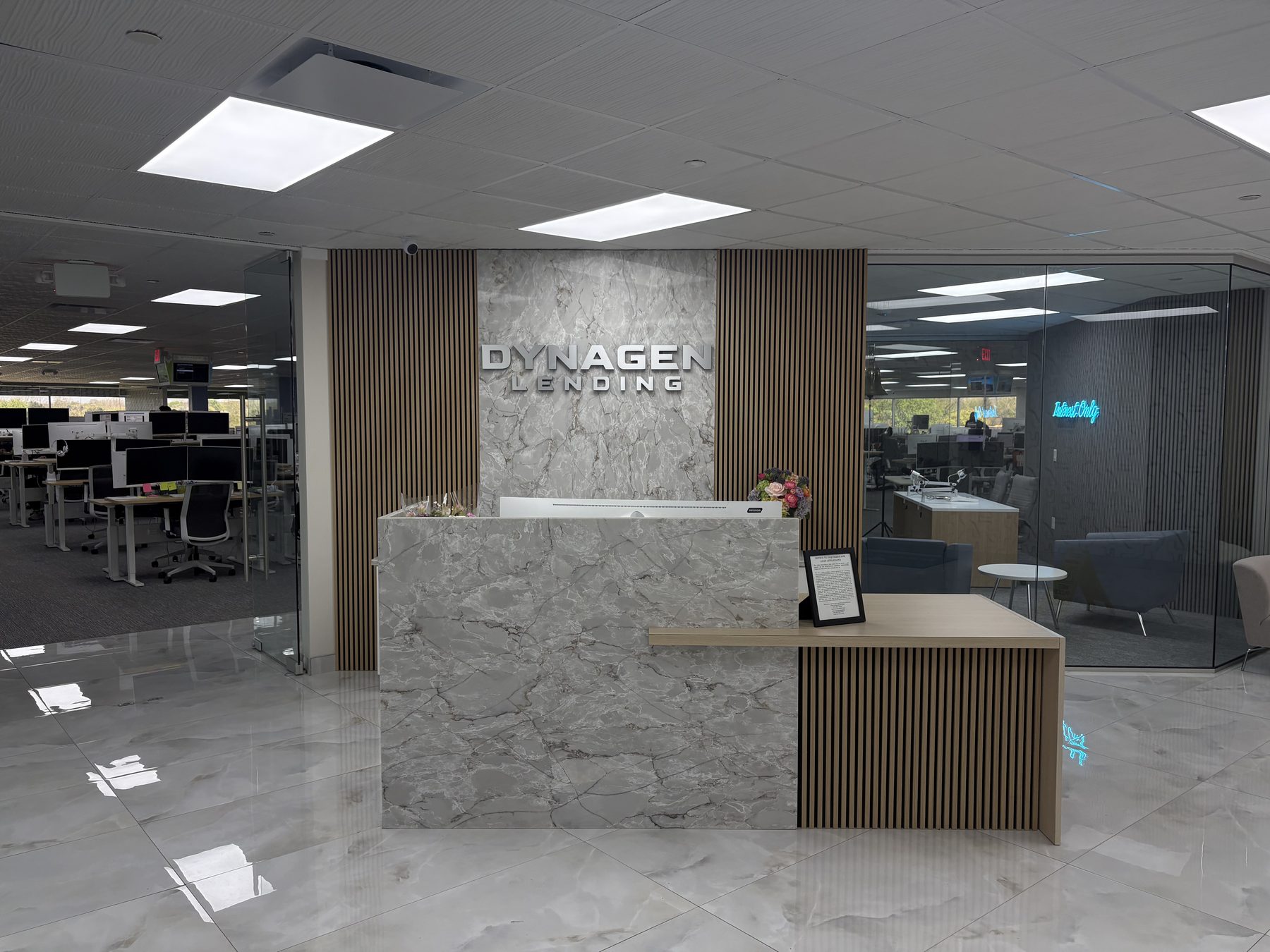 The main sales floor at Dynagen HQ